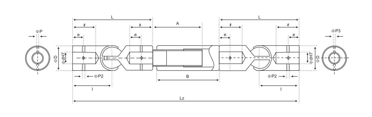 QC型球叉式万向节联轴器产品规格